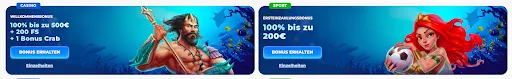 Posido Bonusangebote – Exklusive Willkommensboni für Casino- und Sportwetten-Neukunden. Posido Willkommensbonus für Casino und Sport – 100 % bis zu 500 € + 200 Freispiele + 1 Bonus Crab, sowie 100 % bis zu 200 € für Sportwetten.